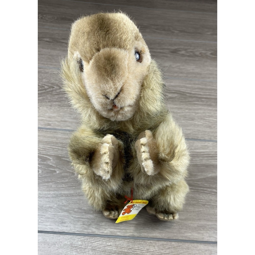 Vintage Steiff Molly Piff Marmot Groundhog 12" Plush Toy Stuffed Animal